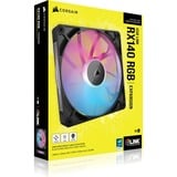 Corsair iCUE LINK RX140 RGB ventilateur de boîtier Noir, 140 x 140 x 25 mm, PWM
