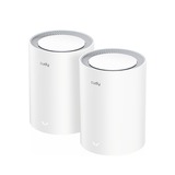 Cudy M3000 (2-Pack), Routeur maillé Blanc, AX3000 2.5G Mesh Wi-Fi 6
