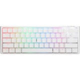 Ducky One 3 Mini White, clavier gaming Blanc/Argent, Layout BE, Red Cherry MX RGB, LED RG, 60%, ABS