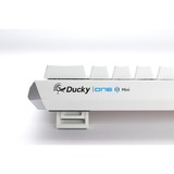 Ducky One 3 Mini White, clavier gaming Blanc/Argent, Layout BE, Red Cherry MX RGB, LED RG, 60%, ABS
