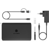 ICY BOX IB-RD3720-CU3 , Boîtier RAID Noir