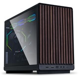 Lian Li A3-mATX Black (Wood Edition) boîtier midi tower Noir/bois | 2x USB-A | 1x USB-C