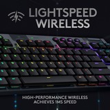 Logitech G915 TKL LIGHTSPEED Wireless RGB Mechanical Gaming Keyboard (clavier de jeu mécanique sans fil RGB) Noir, GL Linear, LIGHTSYNC RGB