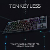 Logitech G915 TKL LIGHTSPEED Wireless RGB Mechanical Gaming Keyboard (clavier de jeu mécanique sans fil RGB) Noir, GL Linear, LIGHTSYNC RGB