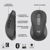 Logitech Signature M650 souris Gauche RF sans fil Graphite