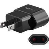 goobay Adaptateur de voyage Fiche UE > US/Japon Noir