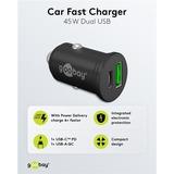 goobay Dual-USB PD Chargeur de voiture (45 W) Noir
