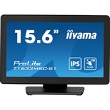 iiyama ProLite T1633MSC-B1 15.6" Moniteur tactile Noir, 1x DisplayPort, 1x HDMI, 2x USB-A