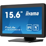 iiyama ProLite T1633MSC-B1 15.6" Moniteur tactile Noir, 1x DisplayPort, 1x HDMI, 2x USB-A