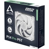 ARCTIC P14 Pro PST ventilateur de boîtier RGB  Blanc, 140 x 140 x 27 mm, PWM, Ventilateur, 14 cm, 400 tr/min, 2500 tr/min, 186 m³/h, Blanc