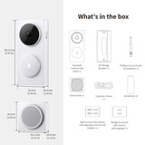 Aqara Doorbell Camera Hub G410 Select, Sonnette de porte Blanc, Wifi, Bluetooth, Zigbee, Matter