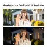 Aqara Sonnette vidéo intelligente G410 Select, Sonnette de porte Blanc, Wi-Fi, Bluetooth, Zigbee, Matter