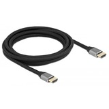 DeLOCK HDMI à très haut débit, Câble Gris, 3 mètres, 8K 60Hz, 48 Gbps