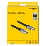 DeLOCK HDMI à très haut débit, Câble Gris, 3 mètres, 8K 60Hz, 48 Gbps