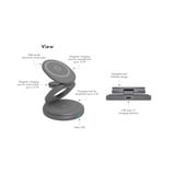 ICY BOX 3-en-1 pliable sans fil  chargeur Anthracite, 1x USB-C