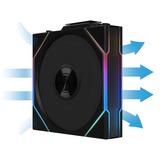 Lian Li UNI FAN TL 120 Wireless Triple Pack, Ventilateur de boîtier Noir, 4 broches PWM, contrôleur inclus