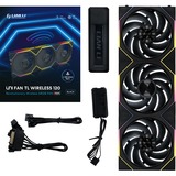 Lian Li UNI FAN TL 120 Wireless Triple Pack, Ventilateur de boîtier Noir, 4 broches PWM, contrôleur inclus