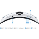 Samsung Odyssey Neo G95NC 57" 8K UHD Moniteur UltraWide gaming incurvé  Blanc/Noir, 3x HDMI, 1x DisplayPort, 240 Hz