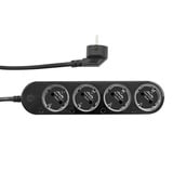 Shelly Power Strip Gen4 multiprise à 4 prises Noir, 4x prises, Wi-Fi, Bluetooth, Zigbee