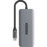 Sitecom 6 en 1 USB-C LAN Multiport Adapteur, Station d'accueil Gris