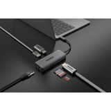 Sitecom 6 en 1 USB-C LAN Multiport Adapteur, Station d'accueil Gris