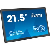 iiyama ProLite TF2238MSC-B1 21.5" Moniteur tactile Noir, 1x DisplayPort, 1x HDMI, 2x USB-A