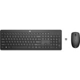 HP 235 set de bureau sans fil Noir, Layout BE (AZERTY), Plunger, 100%