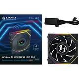 Lian Li UNI FAN TL 120 LCD Wireless Reverse Blade ventilateur de boîtier RGB  Noir, 120 x 124 x 28 mm, PWM, 1x 9 broches USB