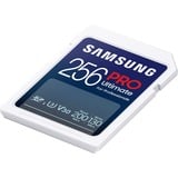 SAMSUNG PRO Ultimate 256 Go SDXC, Carte mémoire Blanc/Bleu, UHS-I U3, Classe 3, V30, lecteur de carte inclus