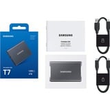 SAMSUNG Portable T7, externe de 4 To SSD Gris, MU-PC4T0T/WW, USB-C 3.2 (10 Gbit/s)