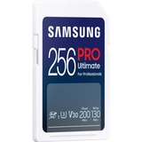 Samsung PRO Ultimate 256 Go SDXC, Carte mémoire Blanc/Bleu, UHS-I U3, Classe 3, V30, lecteur de carte inclus