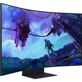 Samsung S55CG97WNU Mini LED Odyssey Ark G97NC 55" 4K UHD Moniteur gaming incurvé  Noir, 165 Hz, HDMI, DisplayPort, USB, Audio, WLAN, AMD FreeSync, Tizen