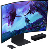 Samsung S55CG97WNU Mini LED Odyssey Ark G97NC 55" 4K UHD Moniteur gaming incurvé  Noir, 165 Hz, HDMI, DisplayPort, USB, Audio, WLAN, AMD FreeSync, Tizen