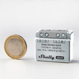 Shelly EM Mini Gen4, Économie d'énergie Gris, Wi-Fi, Bluetooth, mesure d'énergie