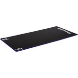 Trak Racer Tapis de sol Premium en néoprène Sim Rig RGB, Tapis de protection Noir/Rouge