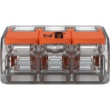 Wago Borne de raccordement Serie 221 COMPACT - 3x6 mm², Pince Transparent/Orange, 30 pièces