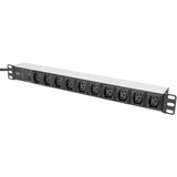 Digitus Multiprise 19" C13 avec profilé en aluminium 1U Noir/en aluminium, 10x prises