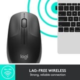 Logitech M190 Full-size wireless mouse, Souris Noir, 1000 dpi