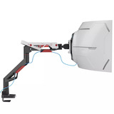 Neomounts ACE gaming DS70-256RD1 Bras de moniteur gaming, Support de moniteur Rouge/Noir, Ressort à gaz, Topfix, butée à 180°