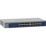 Netgear GS524 24 ports Gigabit Ethernet non administrables, Switch Gris/Bleu