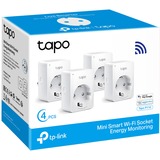 TP-Link Tapo P110 4-pack, Switch socket Blanc