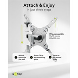 goobay Support mural TV Caravan TILT (M), 13 à 43 pouces Argent