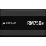 Corsair RM750e (2024), 750 Watt alimentation  Noir, 1x 12VHPWR, 1x PCIe, Gestion des câbles