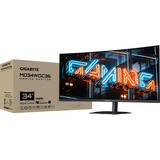 GIGABYTE MO34WQC36 QD-OLED 34" Moniteur UltraWide gaming incurvé Noir, 1x DisplayPort, 2x HDMI, 1x USB-C, 2x USB-A, 360 Hz