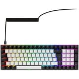 Sharkoon SKILLER SGK50 S2, clavier gaming Blanc, Layout BE, Gateron Yellow, LED RGB, Hot-swappable