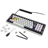 Sharkoon SKILLER SGK50 S2, clavier gaming Blanc, Layout BE, Gateron Yellow, LED RGB, Hot-swappable