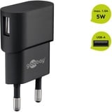 goobay 5W USB-A chargeur Noir, 1x USB-A