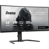 iiyama G-Master Black Hawk GCB3482WQSU-B1 34" Moniteur UltraWide gaming incurvé  Noir, 120 Hz, HDMI, DisplayPort, Audio, AMD Free-Sync