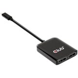 Club 3D CSV-1555, Répartiteurs de DisplayPort Noir