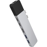 Hyper HyperDrive NET 6-en-2 USB-C Hub, Station d'accueil Argent, Avec fil, 100 W, 3,5 mm, 1000 Mbit/s, Argent, MicroSD (TransFlash), SD